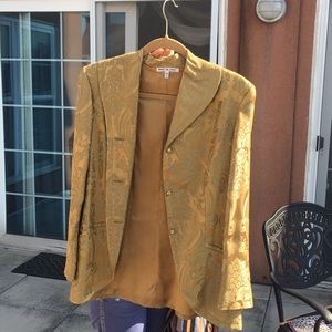 Gold brocade Italian  Designer Jacket